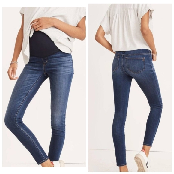 Madewell Maternity Skinny Jeans Size 4/27 Stretch Over-belly Band - Picture 1 of 16